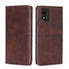 For TCL 303 Cow Texture Magnetic Horizontal Flip Leather Phone Case(Dark Brown) - 1