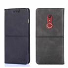 For Fujitsu Arrow Be4 Plus F-41B Cow Texture Magnetic Horizontal Flip Leather Phone Case(Black) - 1