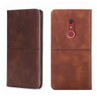 For Fujitsu Arrow Be4 Plus F-41B Cow Texture Magnetic Horizontal Flip Leather Phone Case(Dark Brown) - 1