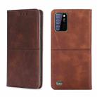 For Oukitel C25 Cow Texture Magnetic Horizontal Flip Leather Phone Case(Dark Brown) - 1