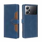 For OPPO K10 Pro 5G Skin Feel Magnetic Buckle Leather Phone Case(Blue) - 1