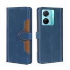 For vivo S15e 5G /  T1 Snapdragon 778G Skin Feel Magnetic Buckle Leather Phone Case(Blue) - 1