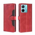 For vivo S15e 5G /  T1 Snapdragon 778G Skin Feel Magnetic Buckle Leather Phone Case(Red) - 1