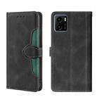 For vivo Y15s Global Skin Feel Magnetic Buckle Leather Phone Case(Black) - 1