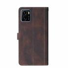 For vivo Y15s Global Skin Feel Magnetic Buckle Leather Phone Case(Brown) - 3