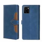 For vivo Y15s Global Skin Feel Magnetic Buckle Leather Phone Case(Blue) - 1