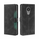 For Nokia C21 Skin Feel Magnetic Buckle Leather Phone Case(Black) - 1