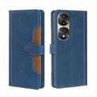 For Honor 70 Pro / 70 Pro Plus Skin Feel Magnetic Buckle Leather Phone Case(Blue) - 1