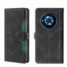 For Honor Magic3 Skin Feel Magnetic Buckle Leather Phone Case(Black) - 1