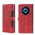 For Honor Magic3 Skin Feel Magnetic Buckle Leather Phone Case(Red) - 1