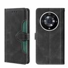 For Honor Magic3 Pro Skin Feel Magnetic Buckle Leather Phone Case(Black) - 1