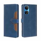 For Honor X7 4G Skin Feel Magnetic Buckle Leather Phone Case(Blue) - 1