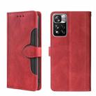 For Xiaomi Redmi Note 11 Pro 5G / Pro Plus 5G Skin Feel Magnetic Buckle Leather Phone Case(Red) - 1