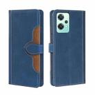 For OnePlus Nord CE 2 Lite 5G Skin Feel Magnetic Buckle Leather Phone Case(Blue) - 1