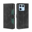 For OnePlus Ace Racing Skin Feel Magnetic Buckle Leather Phone Case(Black) - 1