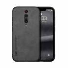 For Xiaomi Redmi K20 Skin Feel Magnetic Leather Back Phone Case(Dark Grey) - 1