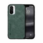 For Xiaomi Redmi K40 Skin Feel Magnetic Leather Back Phone Case(Green) - 1