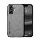 For Xiaomi Redmi K50 Gaming Skin Feel Magnetic Leather Back Phone Case(Light Grey) - 1