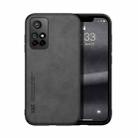 For Xiaomi Redmi Note 11 5G Skin Feel Magnetic Leather Back Phone Case(Dark Grey) - 1