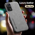 For Xiaomi Redmi Note 10 4G Skin Feel Magnetic Leather Back Phone Case(Dark Grey) - 3