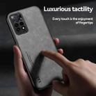 For Xiaomi Redmi Note 10 4G Skin Feel Magnetic Leather Back Phone Case(Dark Grey) - 5