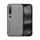 For Xiaomi Mi 10 Pro Skin Feel Magnetic Leather Back Phone Case(Light Grey) - 1