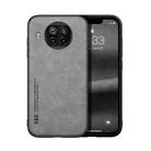 For Xiaomi Mi 10T Lite Skin Feel Magnetic Leather Back Phone Case(Light Grey) - 1