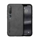 For Xiaomi Mi 10 Skin Feel Magnetic Leather Back Phone Case(Dark Grey) - 1