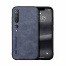 For Xiaomi Mi 10 Skin Feel Magnetic Leather Back Phone Case(Blue) - 1