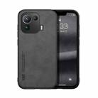 For Xiaomi 11T Pro Skin Feel Magnetic Leather Back Phone Case(Dark Grey) - 1