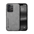 For Xiaomi Mi Mix 4 Skin Feel Magnetic Leather Back Phone Case(Light Grey) - 1