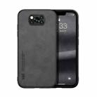 For Xiaomi Poco X3 NFC Skin Feel Magnetic Leather Back Phone Case(Dark Grey) - 1