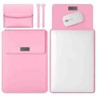 4 in 1 Lightweight and Portable Leather Computer Bag, Size:13/14 inches(Pink) - 1