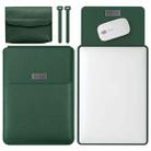 4 in 1 Lightweight and Portable Leather Computer Bag, Size:15.4/15.6/16.1 inches(Dark Green) - 1