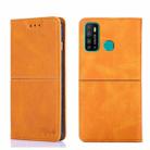 For Infinix Hot 9/Note 7 Lite X655C Cow Texture Magnetic Horizontal Flip Leather Phone Case(Light Brown) - 1
