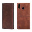 For Infinix Smart 4 X653 Cow Texture Magnetic Horizontal Flip Leather Phone Case(Dark Brown) - 1