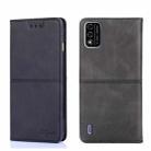 For Itel A48 Cow Texture Magnetic Horizontal Flip Leather Phone Case(Black) - 1