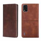 For Itel A48 Cow Texture Magnetic Horizontal Flip Leather Phone Case(Dark Brown) - 1