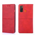 For Tecno Camon 15 CD7/Camon 15 Air/Spark 5/Spark 5 Pro Cow Texture Magnetic Horizontal Flip Leather Phone Case(Red) - 1