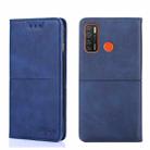 For Tecno Camon 15 CD7/Camon 15 Air/Spark 5/Spark 5 Pro Cow Texture Magnetic Horizontal Flip Leather Phone Case(Blue) - 1