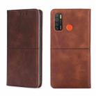 For Tecno Camon 15 CD7/Camon 15 Air/Spark 5/Spark 5 Pro Cow Texture Magnetic Horizontal Flip Leather Phone Case(Dark Brown) - 1