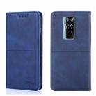 For Tecno Phantom X Cow Texture Magnetic Horizontal Flip Leather Phone Case(Blue) - 1