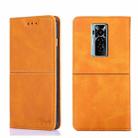 For Tecno Phantom X Cow Texture Magnetic Horizontal Flip Leather Phone Case(Light Brown) - 1