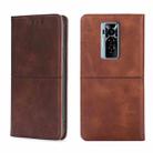 For Tecno Phantom X Cow Texture Magnetic Horizontal Flip Leather Phone Case(Dark Brown) - 1