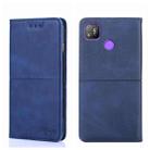 For Tecno Pop 4 Cow Texture Magnetic Horizontal Flip Leather Phone Case(Blue) - 1