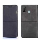 For Tecno Spark 6 GO Cow Texture Magnetic Horizontal Flip Leather Phone Case(Black) - 1