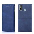 For Tecno Spark 6 GO Cow Texture Magnetic Horizontal Flip Leather Phone Case(Blue) - 1