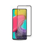 mocolo 9H Full Glue Silk Print Tempered Glass Film For Samsung Galaxy M53 (Black) - 1