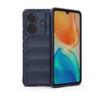 For vivo s15e Magic Shield TPU + Flannel Phone Case(Dark Blue) - 1