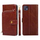 For Motorola Moto G50 5G Zipper Bag PU + TPU Horizontal Flip Leather Case(Brown) - 1